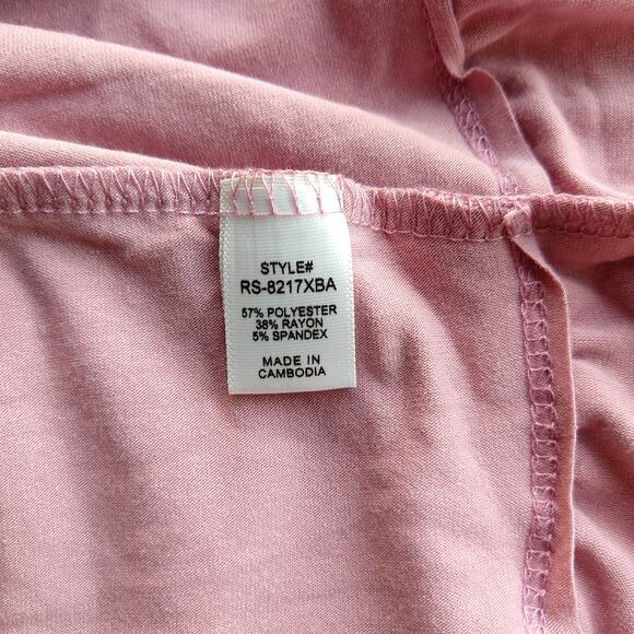 2X Zenana Smocked Tiered Midi Dress Lt Rose Pink Plus sized comfort brand new - Picture 14 of 16